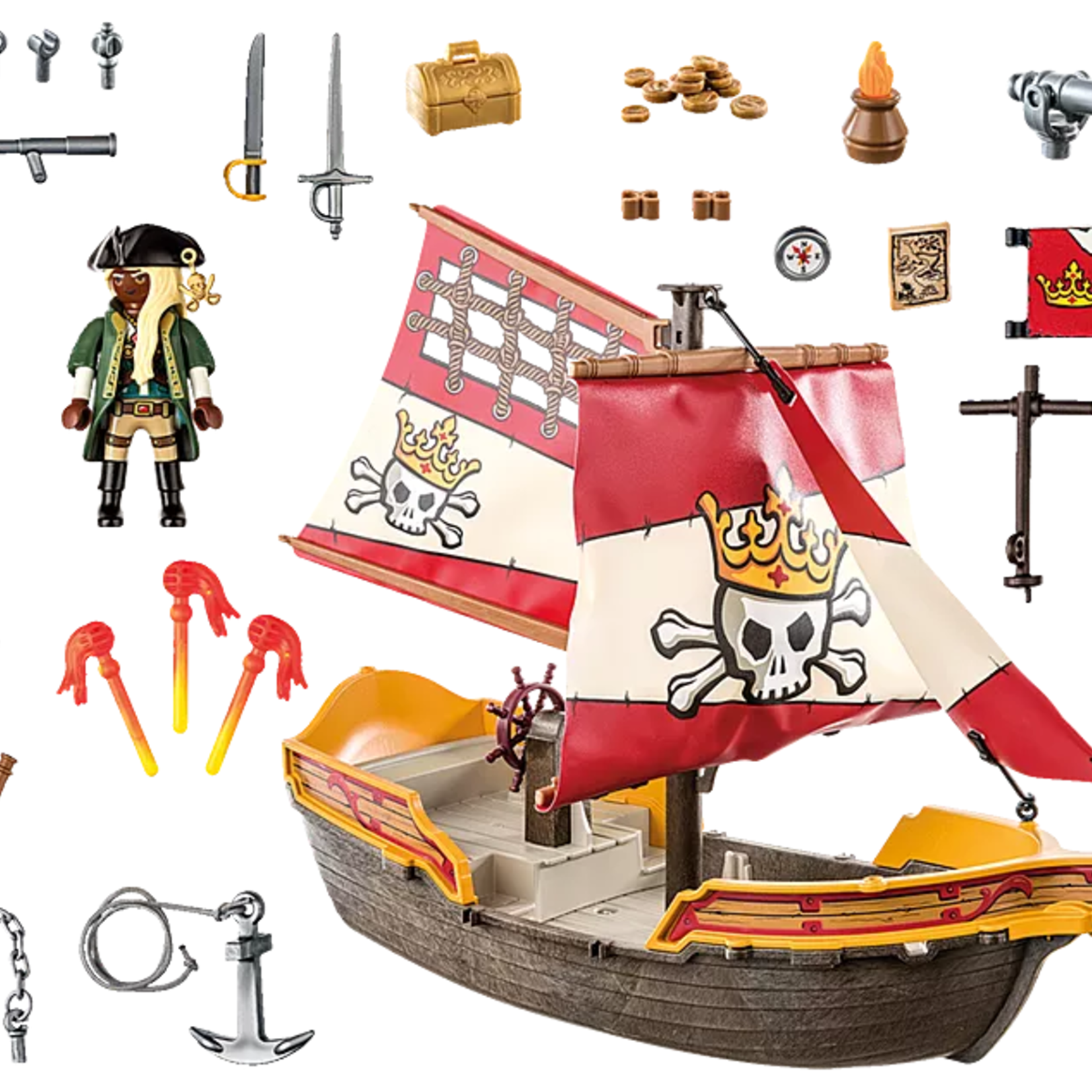 Playmobil Playmobil - 71418 Chaloupe avec 2 pirates et canons