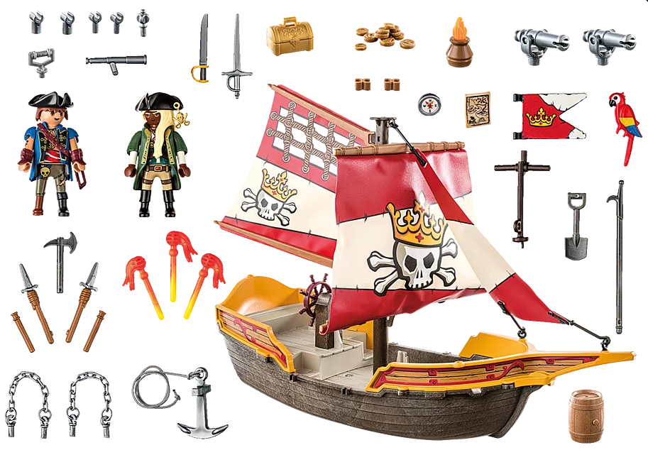 Playmobil Playmobil - 71418 Chaloupe avec 2 pirates et canons