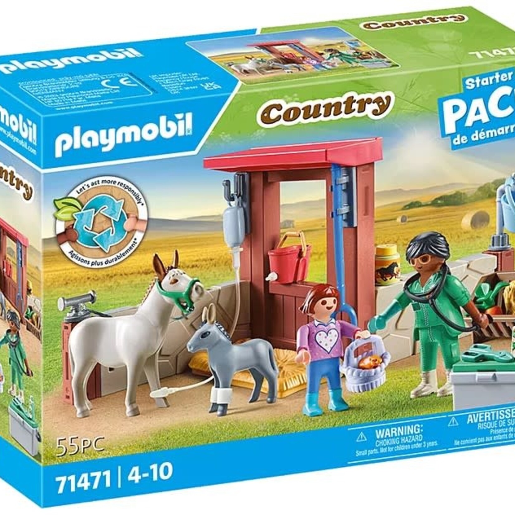 Playmobil Playmobil - 71471 Vétérinaire avec animaux de la ferme