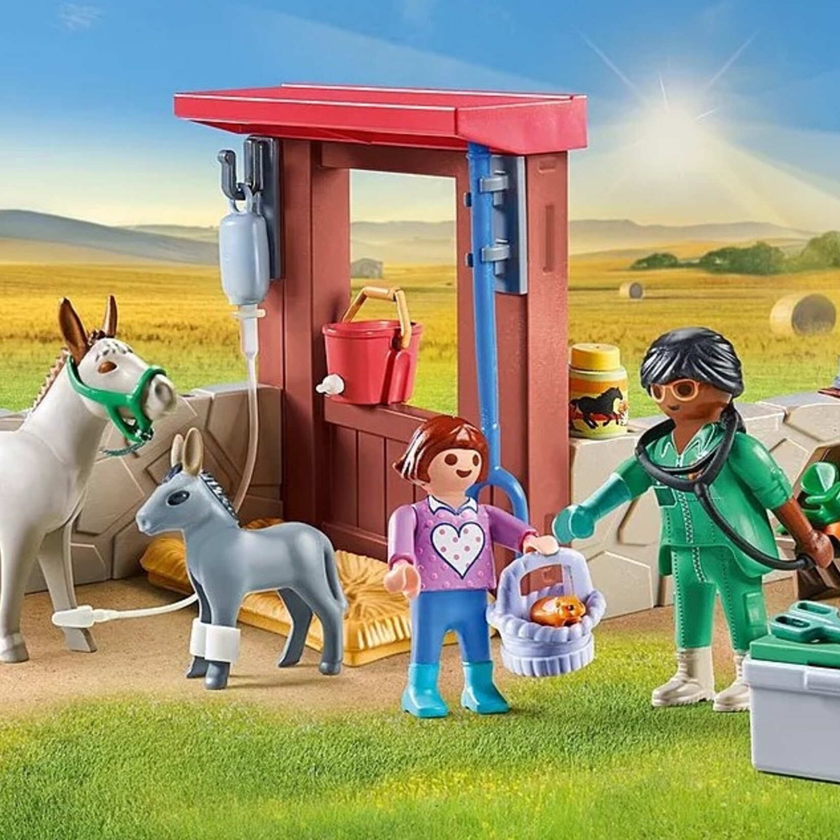 Playmobil Playmobil - 71471 Vétérinaire avec animaux de la ferme