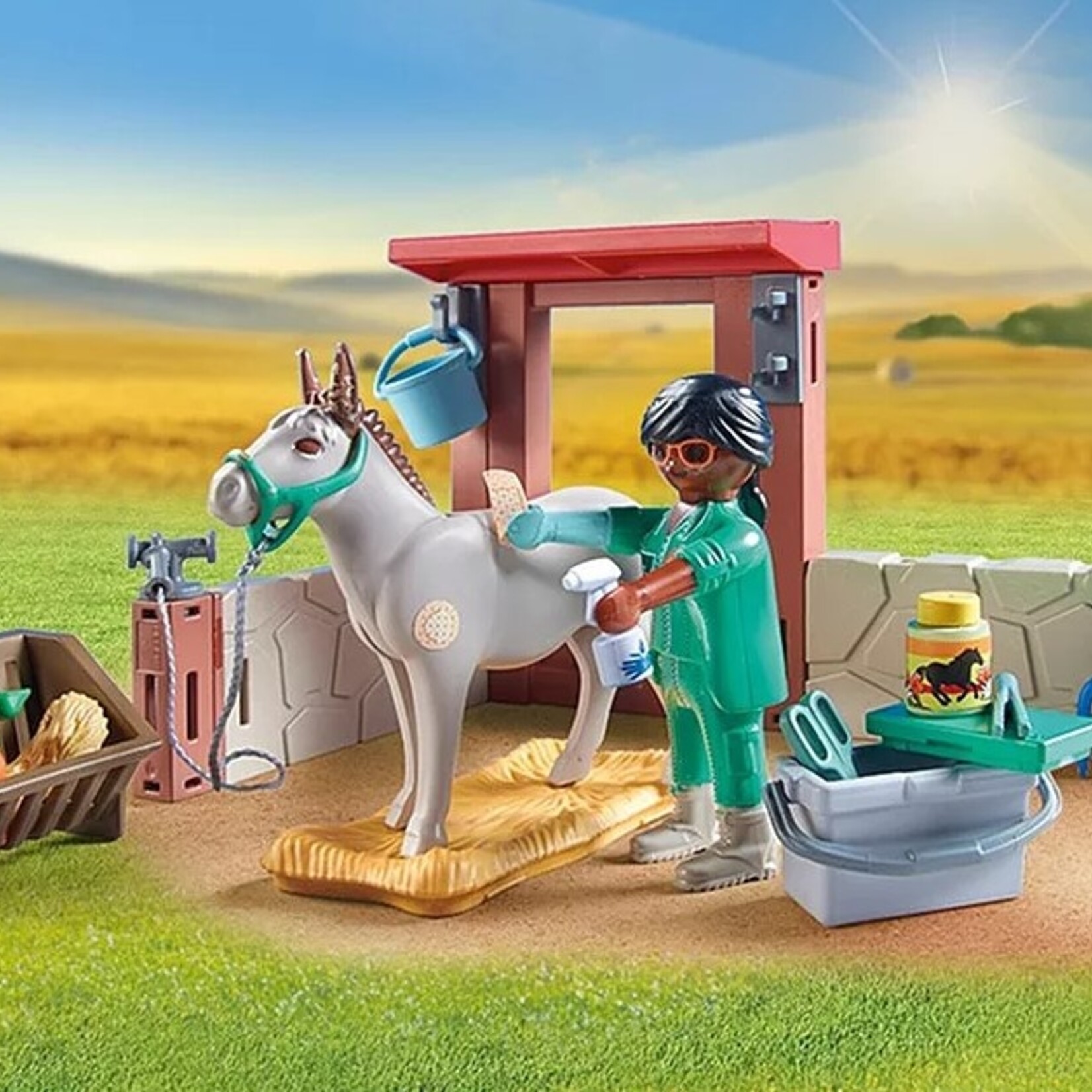 Playmobil Playmobil - 71471 Vétérinaire avec animaux de la ferme