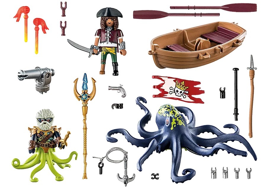 Playmobil Playmobil - 71419 Pirate avec Pieuvre géante