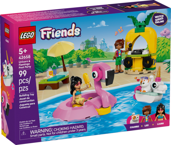 Lego Lego 42658 Friends - La soirée piscine avec la licorne et le flamant rose