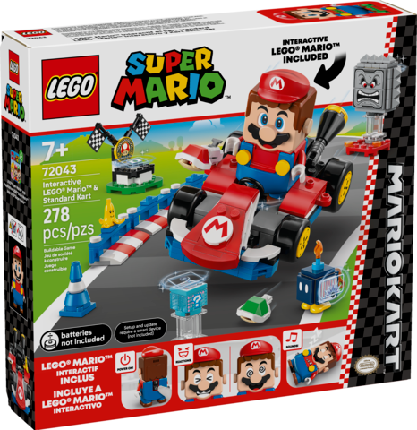 Lego Lego 72043 Super Mario - Mario Kart™ – LEGO® Mario™ interactif et kart standard