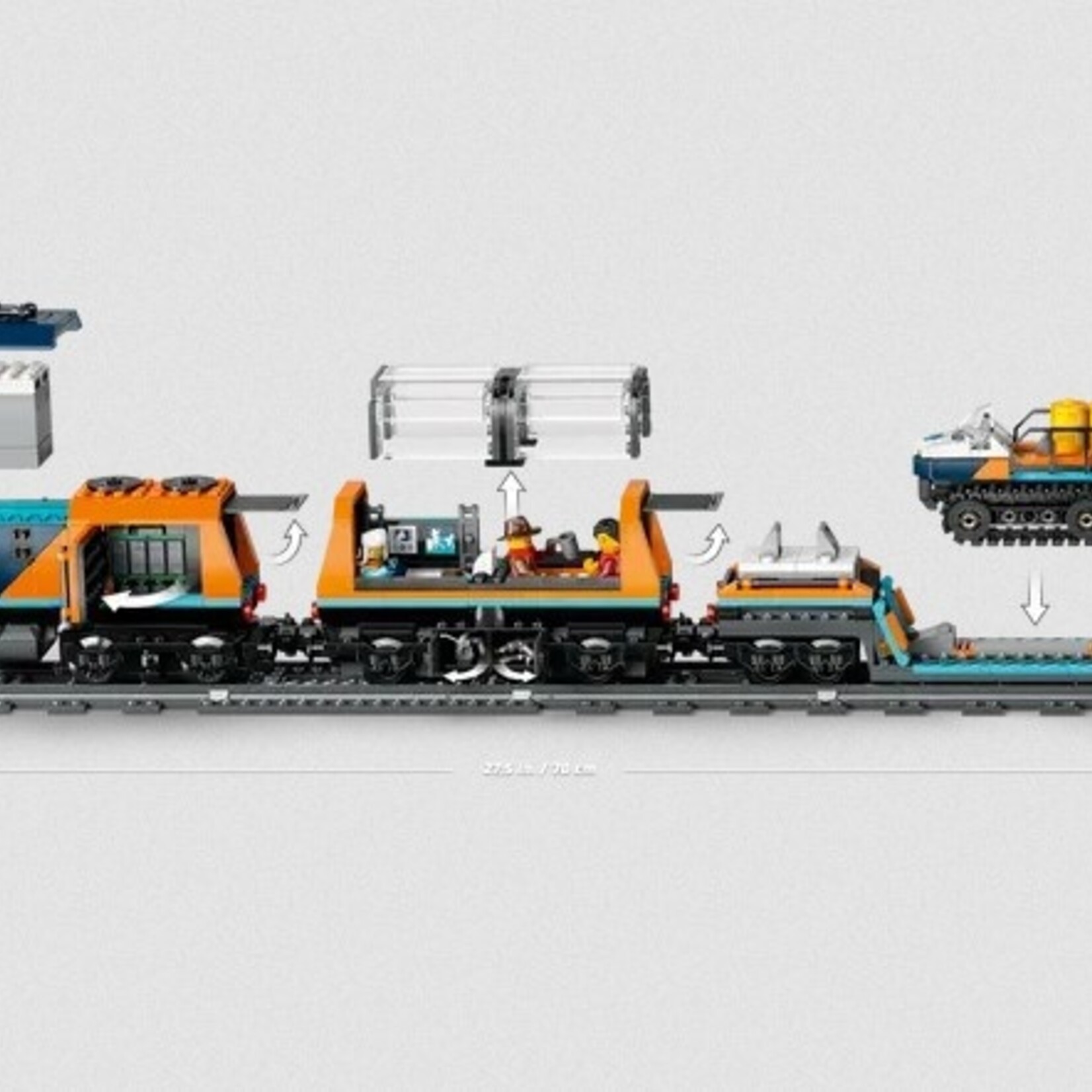 Lego Lego 60470 City - Le train d’exploration de l’Arctique