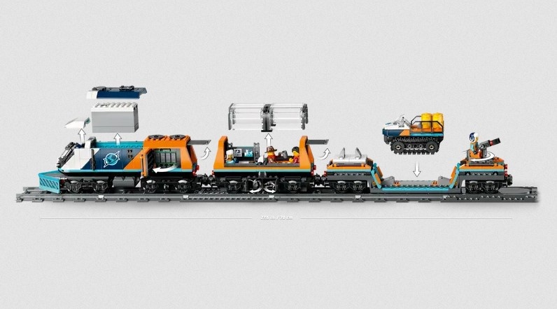 Lego Lego 60470 City - Le train d’exploration de l’Arctique