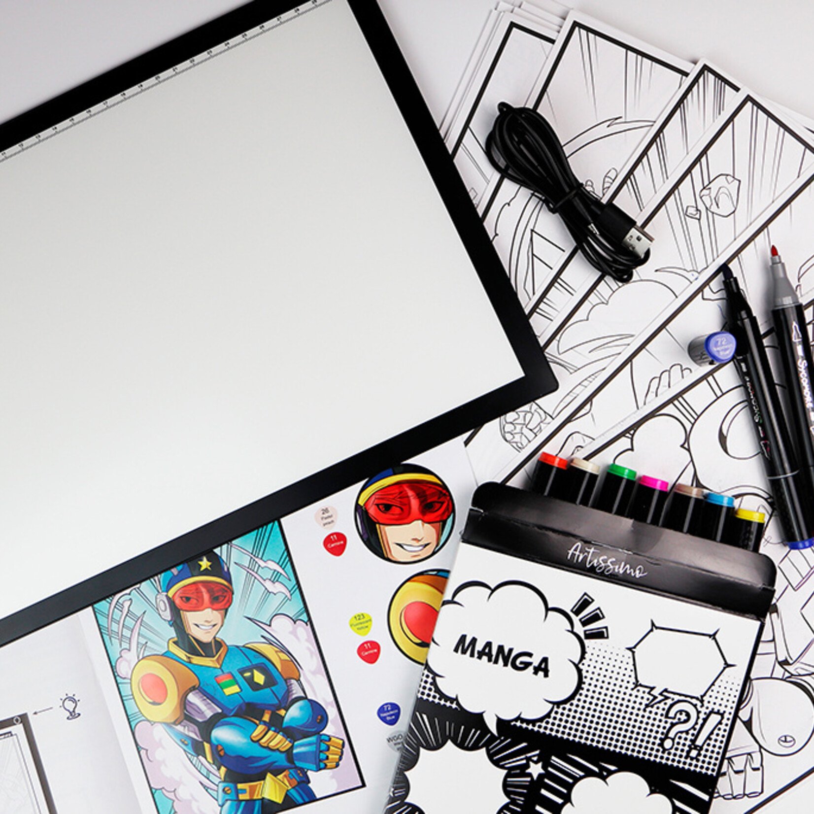Sycomore Tablette Lumineuse et Atelier marqueurs Manga