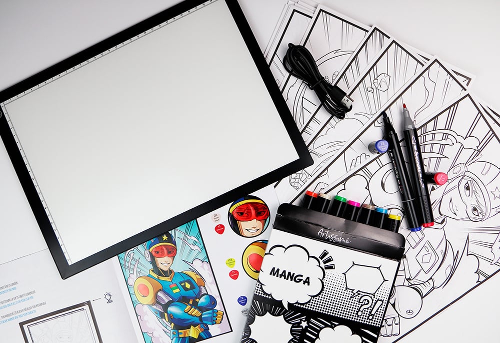 Sycomore Tablette Lumineuse et Atelier marqueurs Manga