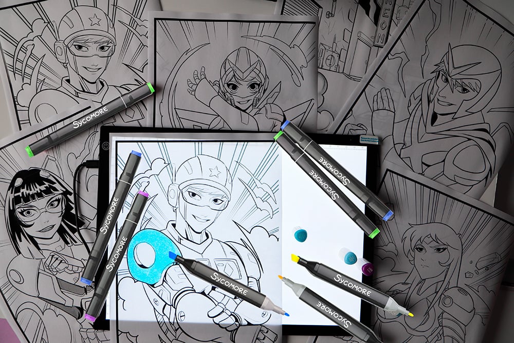 Sycomore Tablette Lumineuse et Atelier marqueurs Manga