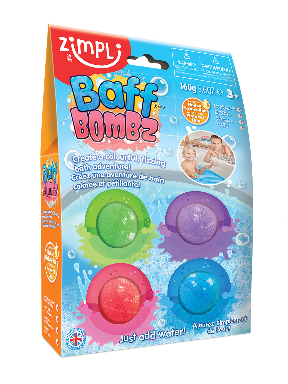 Zimpli Kids Zimpli - Baff Bombz - Paquet de 4 Balles