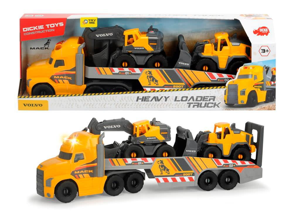 Dickie Toys Dicke-Mack/Volvo Camion Transporteur de machinerie lourde