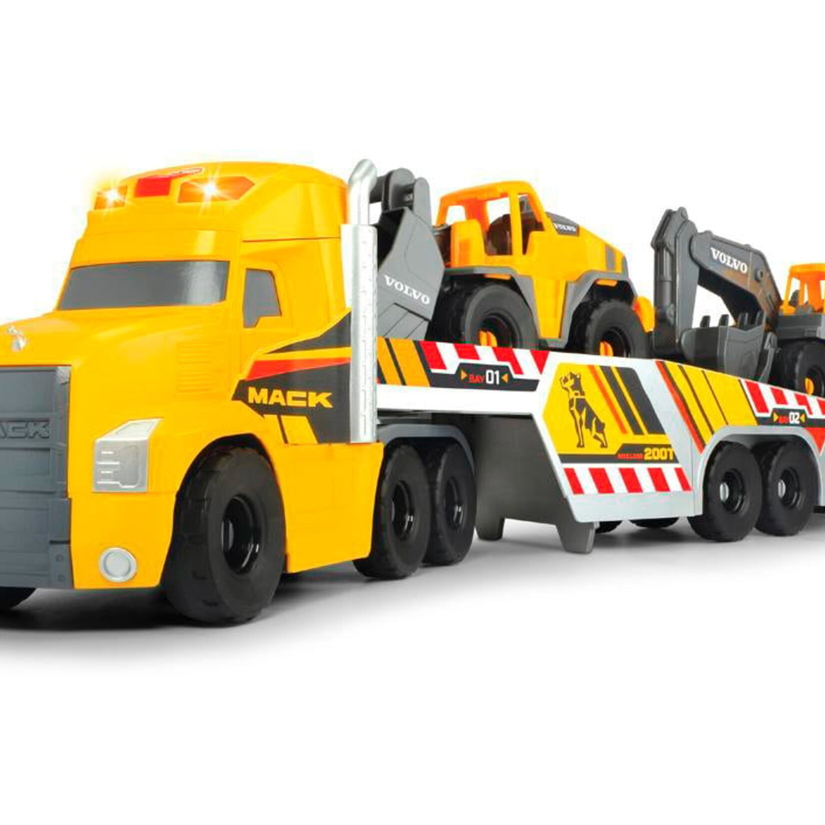 Dickie Toys Dicke-Mack/Volvo Camion Transporteur de machinerie lourde