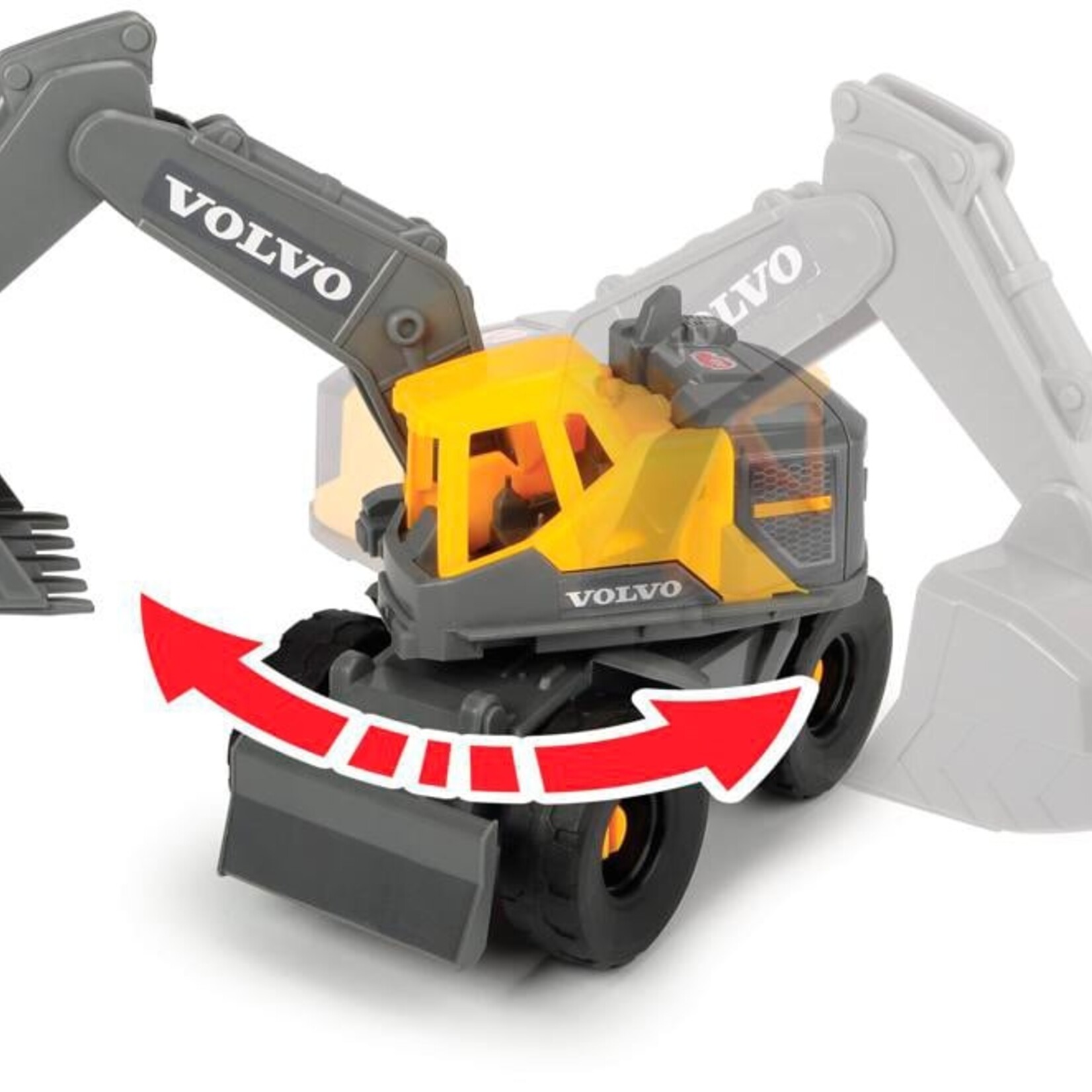 Dickie Toys Dicke-Mack/Volvo Camion Transporteur de machinerie lourde
