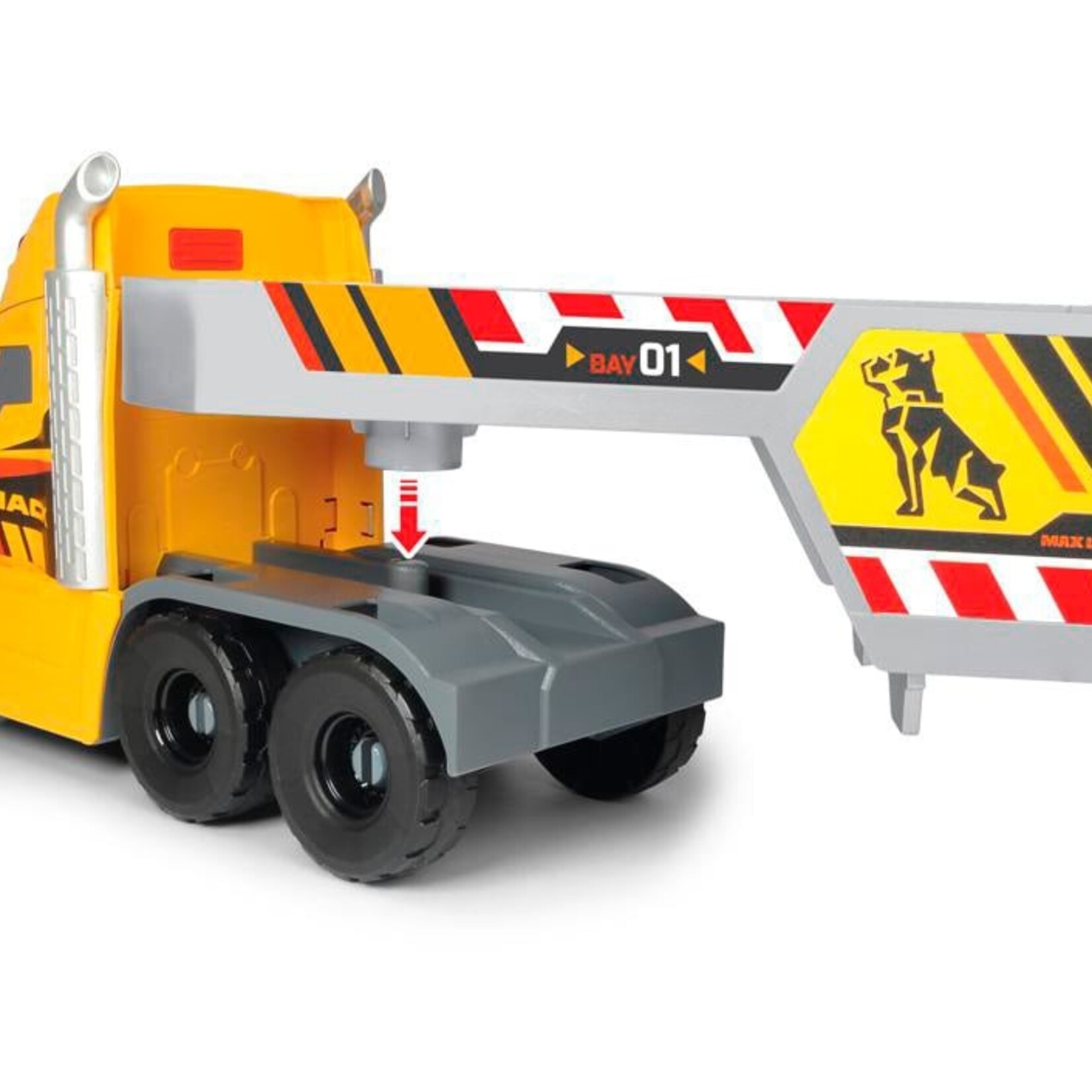 Dickie Toys Dicke-Mack/Volvo Camion Transporteur de machinerie lourde