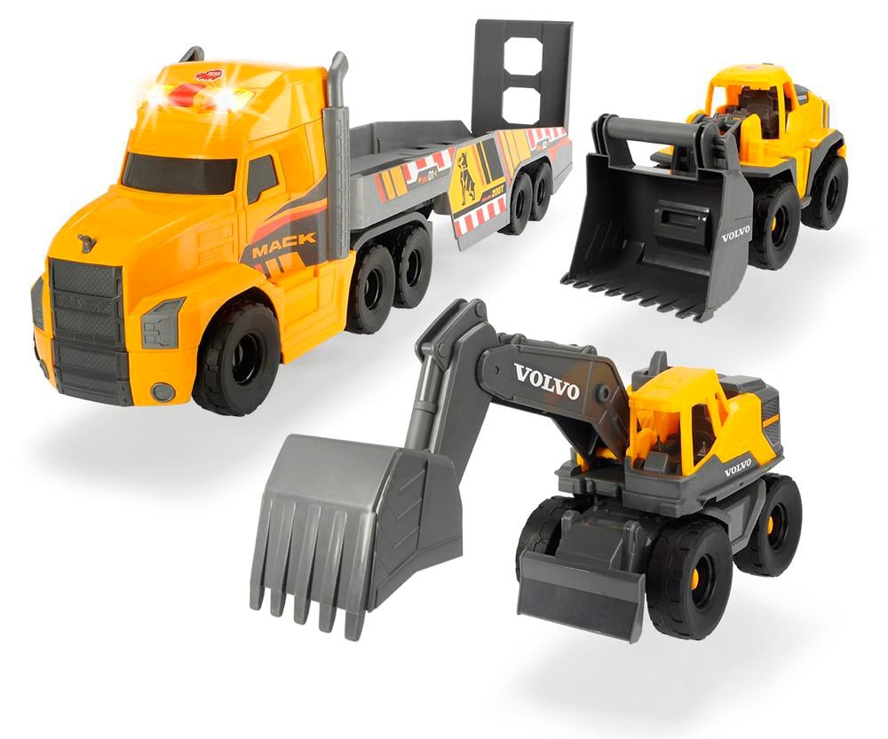 Dickie Toys Dicke-Mack/Volvo Camion Transporteur de machinerie lourde