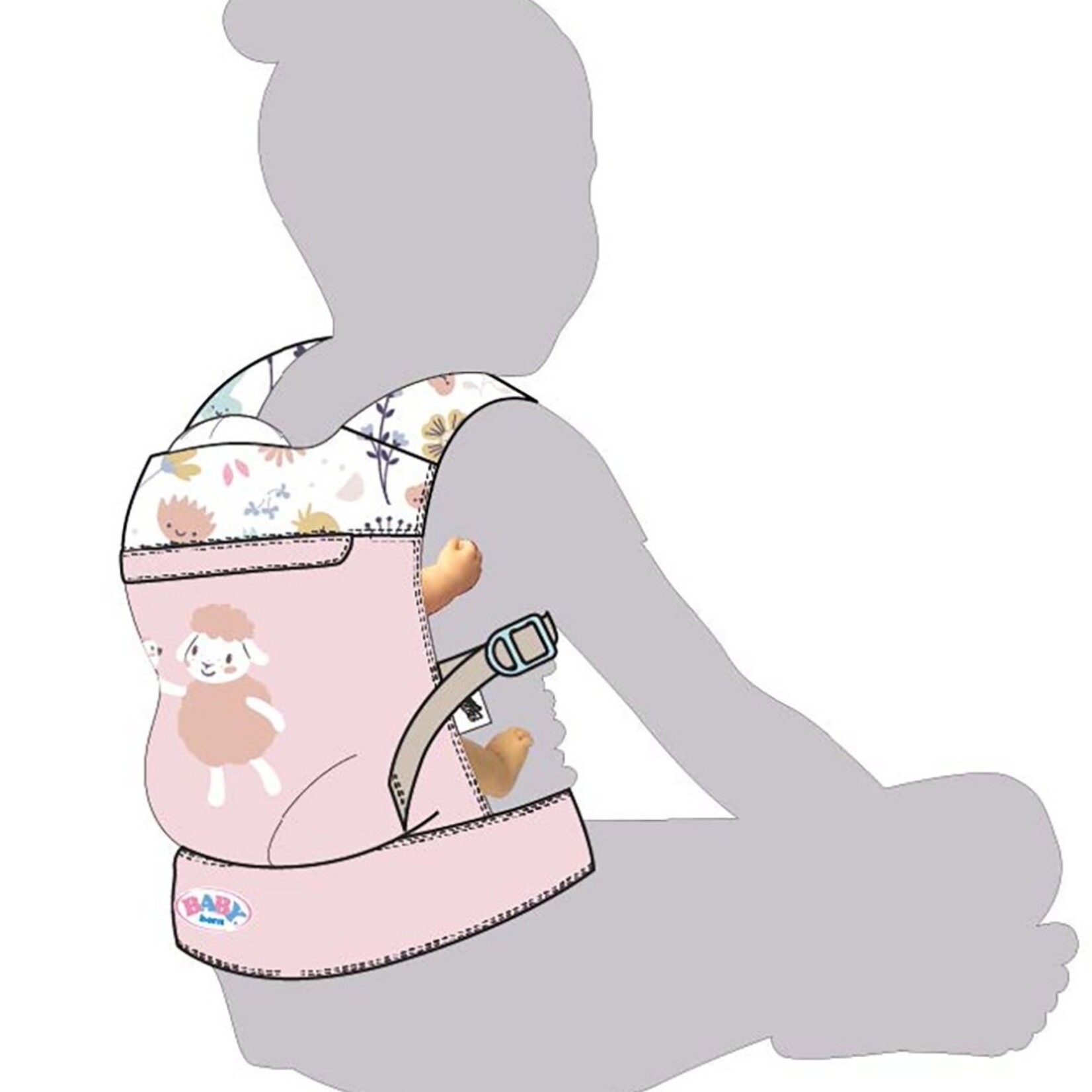 Zapf Creation Baby Born - Porte-bébé fleur