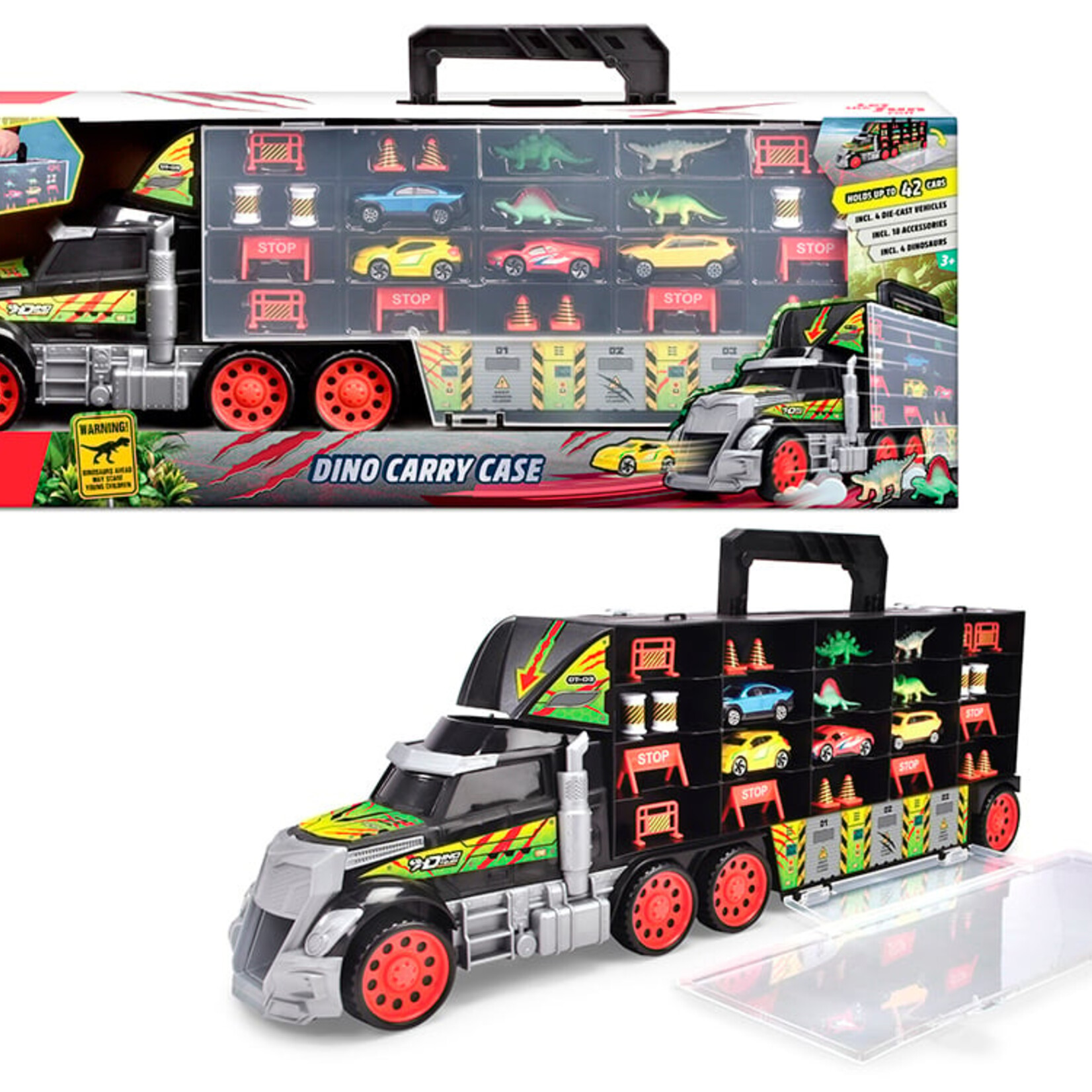 Dickie Toys Dickie - Camion-Mallette de transport Dino