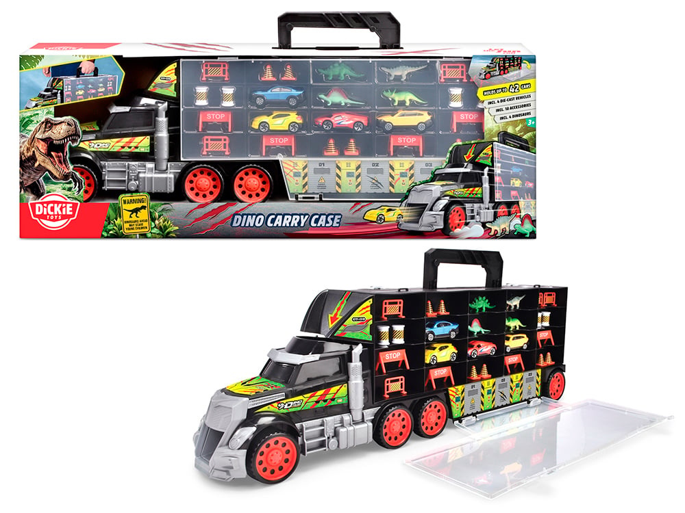 Dickie Toys Dickie - Camion-Mallette de transport Dino
