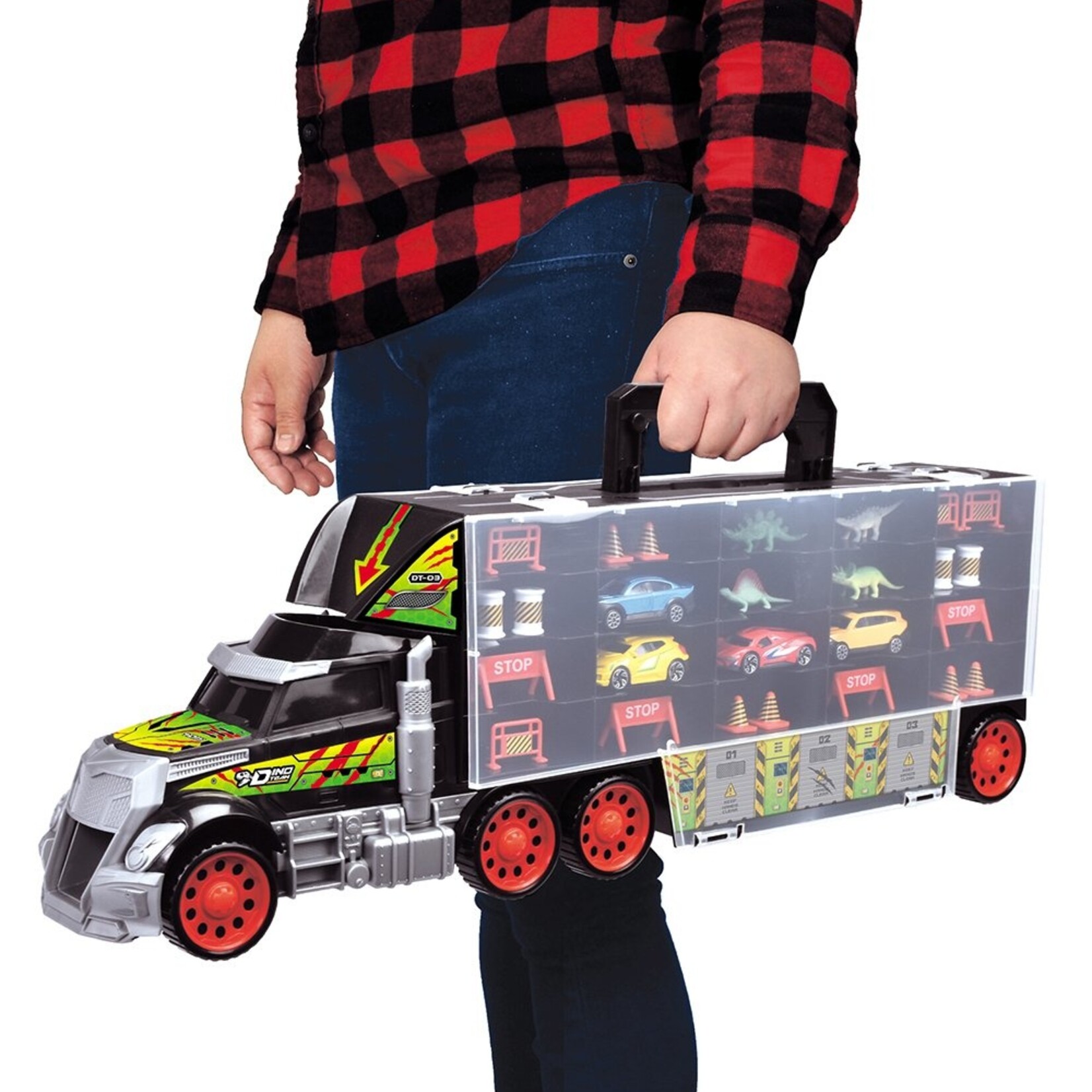 Dickie Toys Dickie - Camion-Mallette de transport Dino