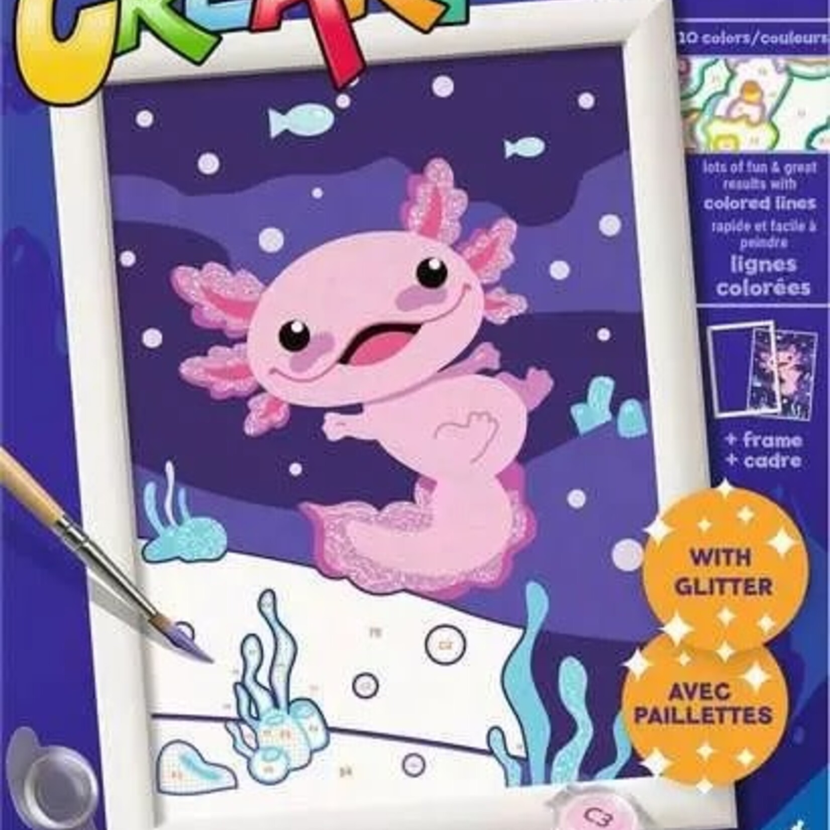 Ravensburger CreArt Peinture par numéros avec pierres  brillantes Axolotl