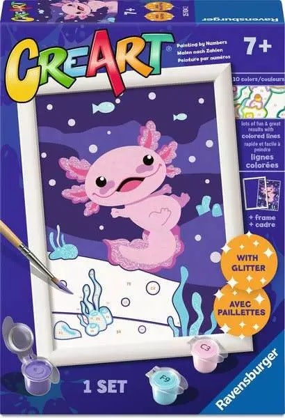 Ravensburger CreArt Peinture par numéros avec pierres  brillantes Axolotl