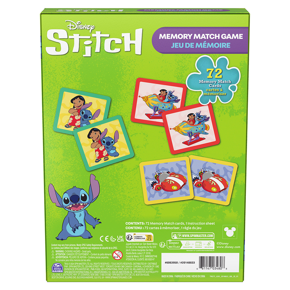 Spin Master Jeu de mémoire - Stitch