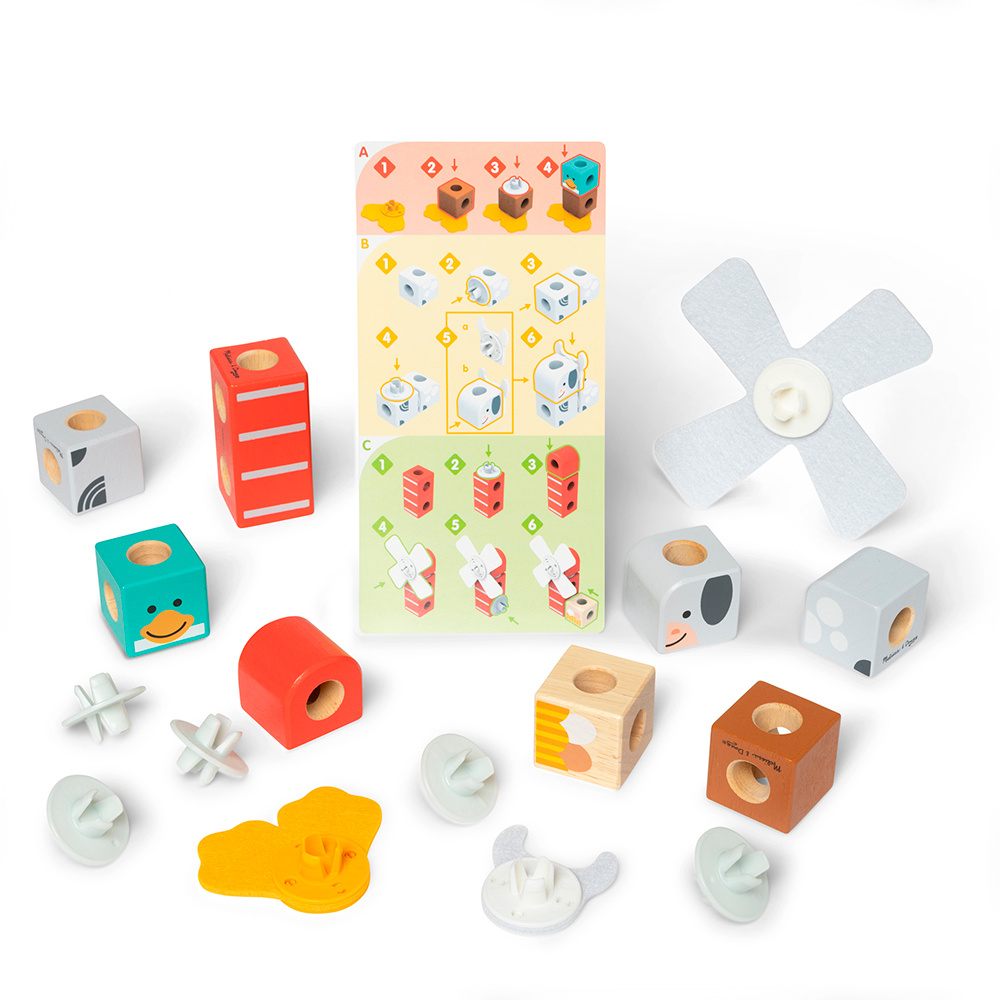 Melissa & Doug M&D - Blockables - Mix & Match - 16 Pièces