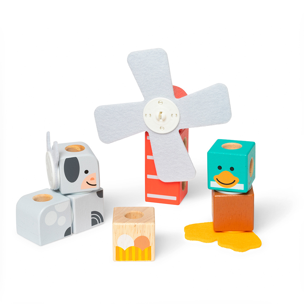 Melissa & Doug M&D - Blockables - Mix & Match - 16 Pièces