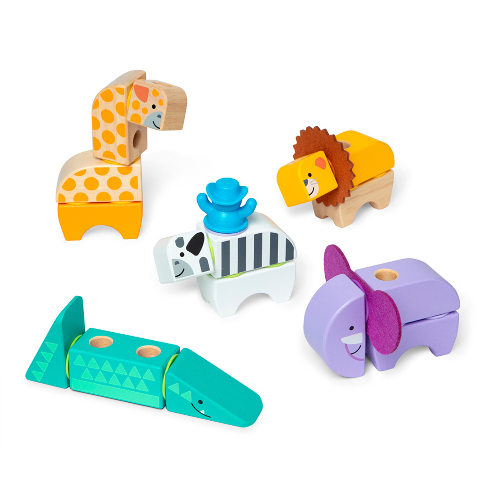 Melissa & Doug M&D - Blockables - Kit de jeu safari - 34 Pièces