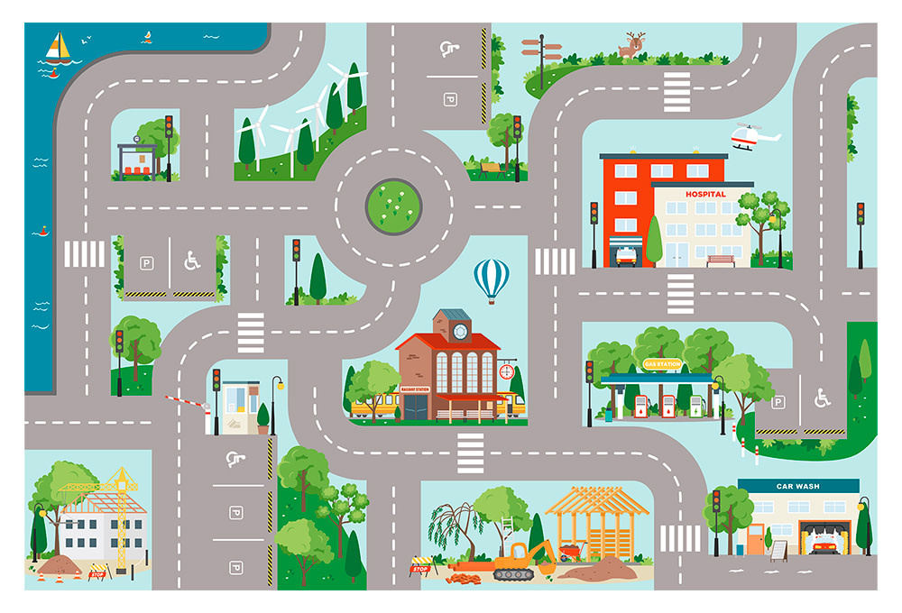 Achoka Tapis de jeu - Ville