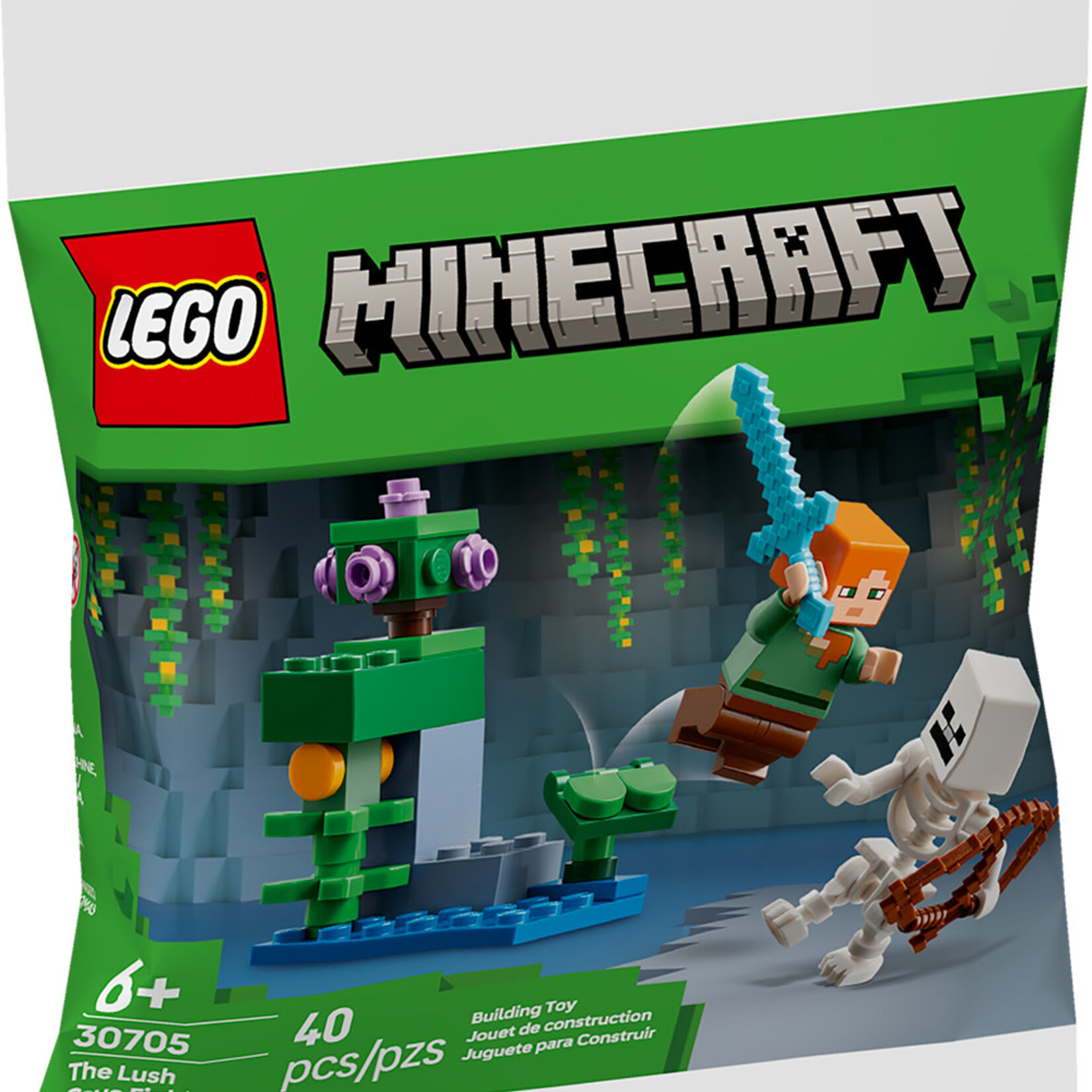 Lego Lego 30705 Minecraft Polybag - Lutte de la grotte luxuriante