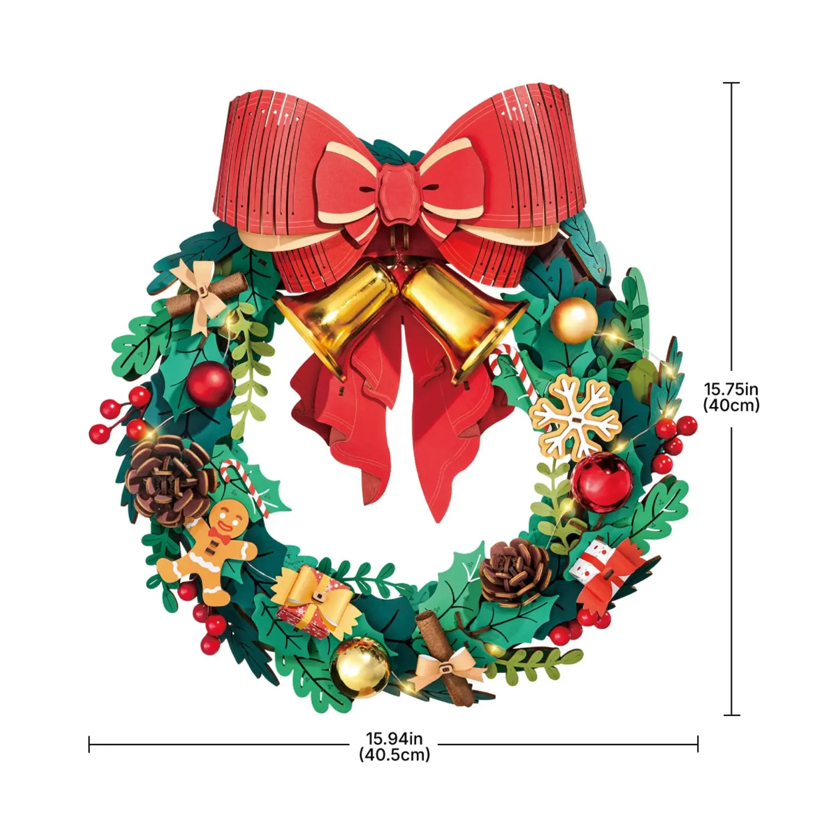 Robotime Rolife - 3D Puzzle creation - Christmas Wreath