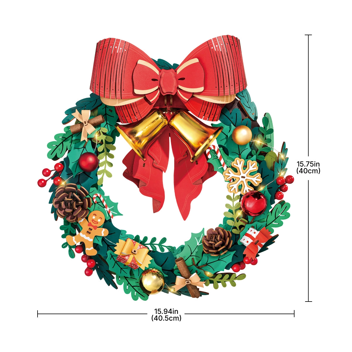 Robotime Rolife - 3D Puzzle creation - Christmas Wreath