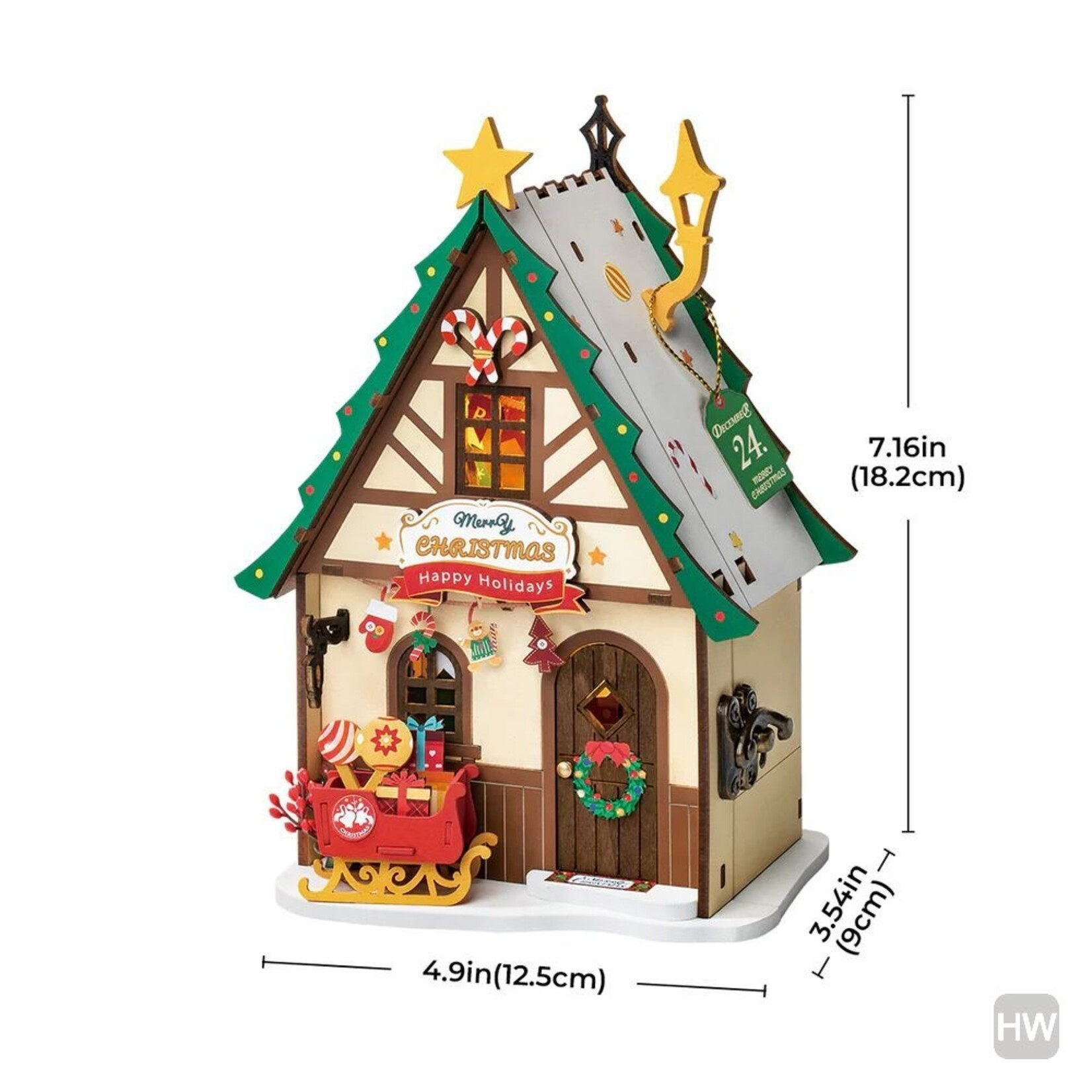 Robotime Rolife - DIY Miniature House - Twinkling Christmas House
