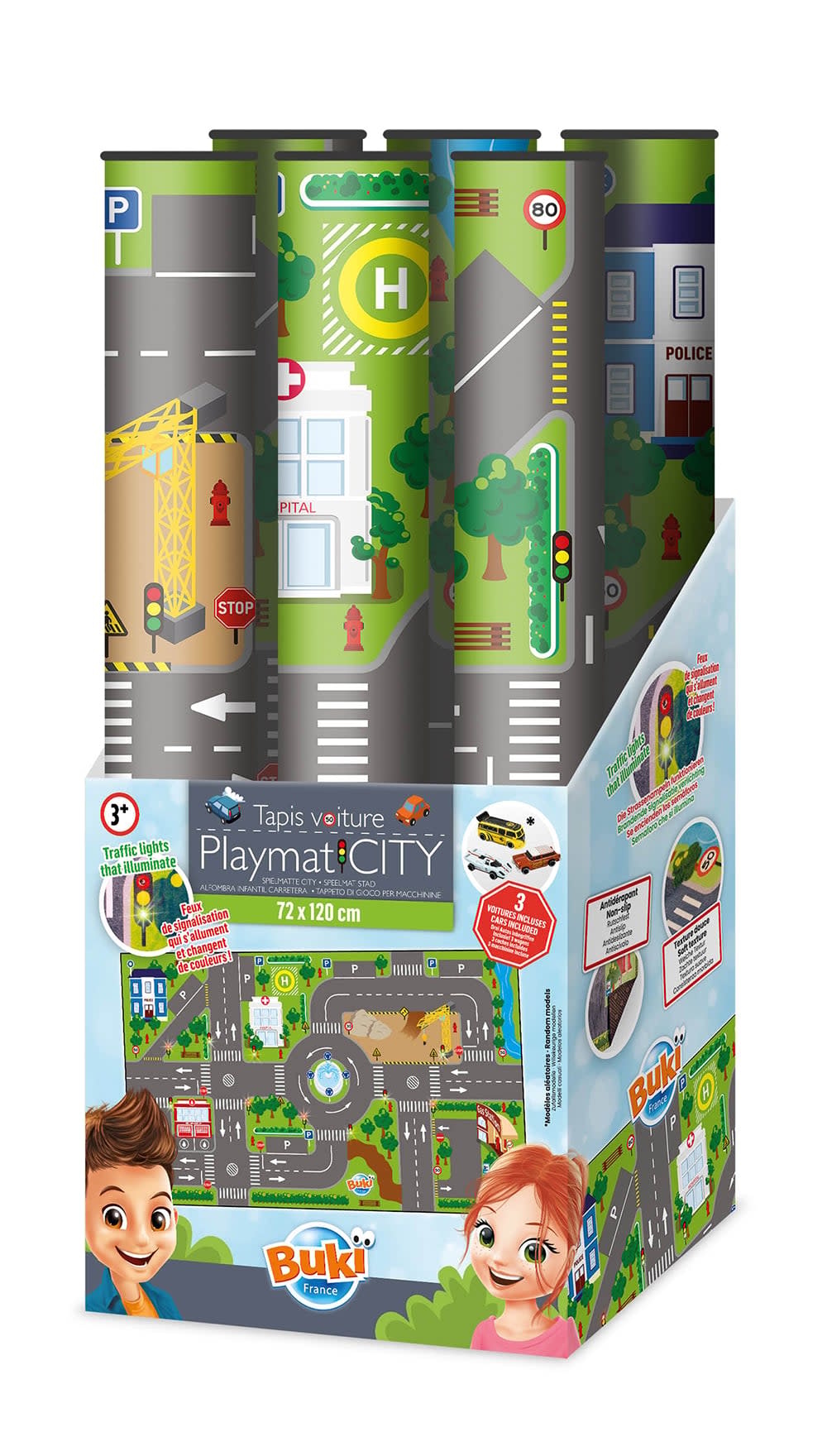 Buki Buki - Tapis d'auto avec lumières