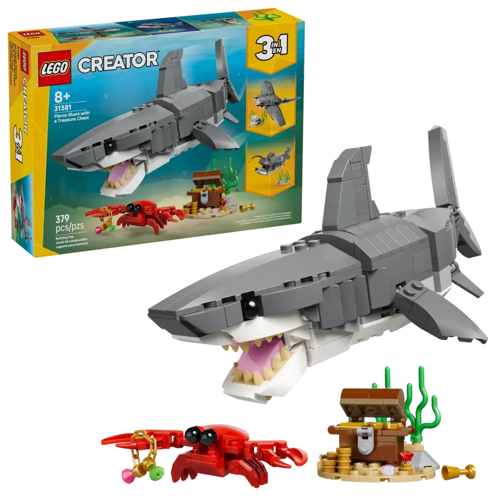 Lego Lego 31381 Creator - Le requin féroce et le coffre au trésor