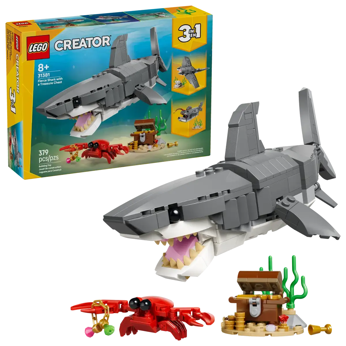 Lego Lego 31381 Creator - Le requin féroce et le coffre au trésor