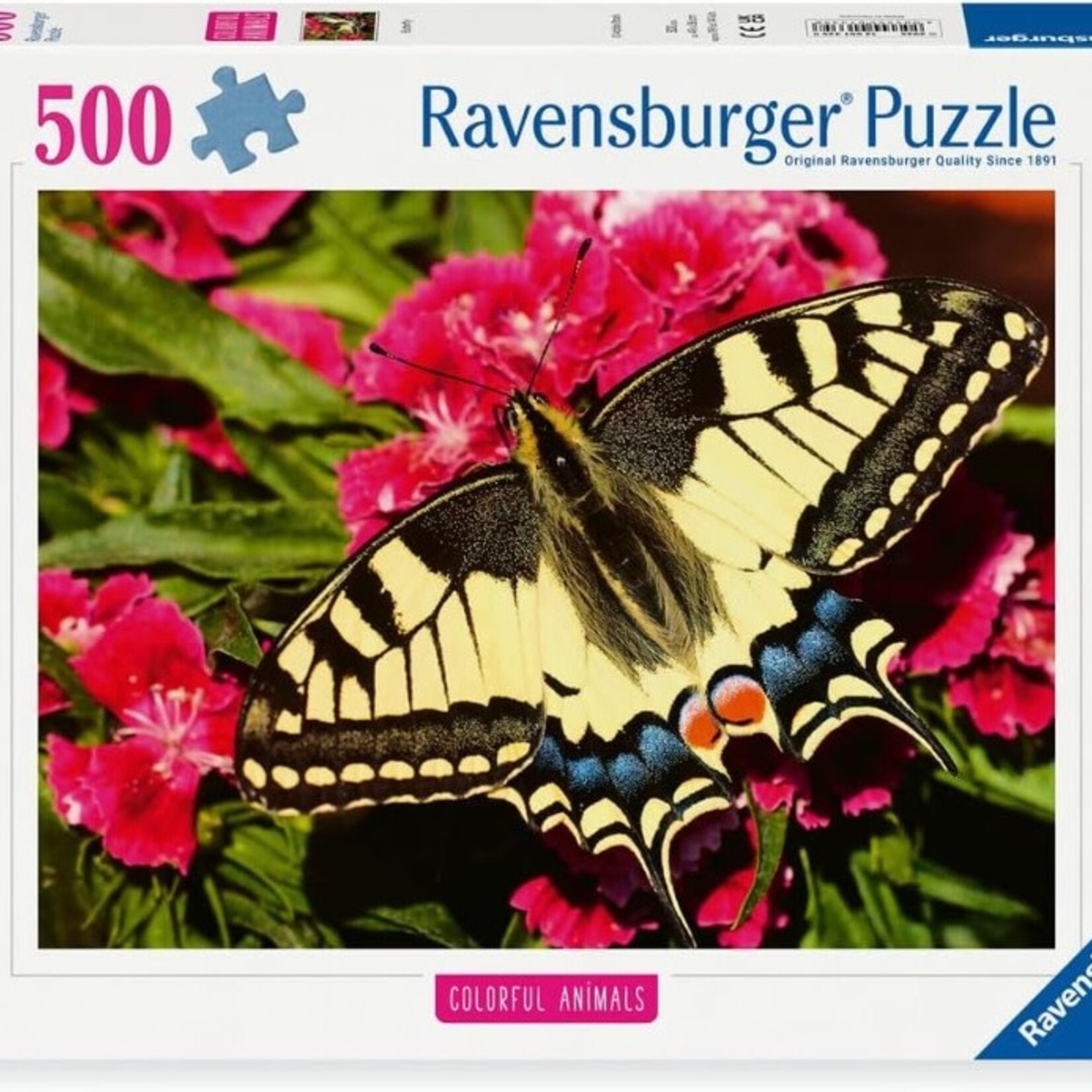 Ravensburger Ravens 500 - Colorful Animals - Papillon
