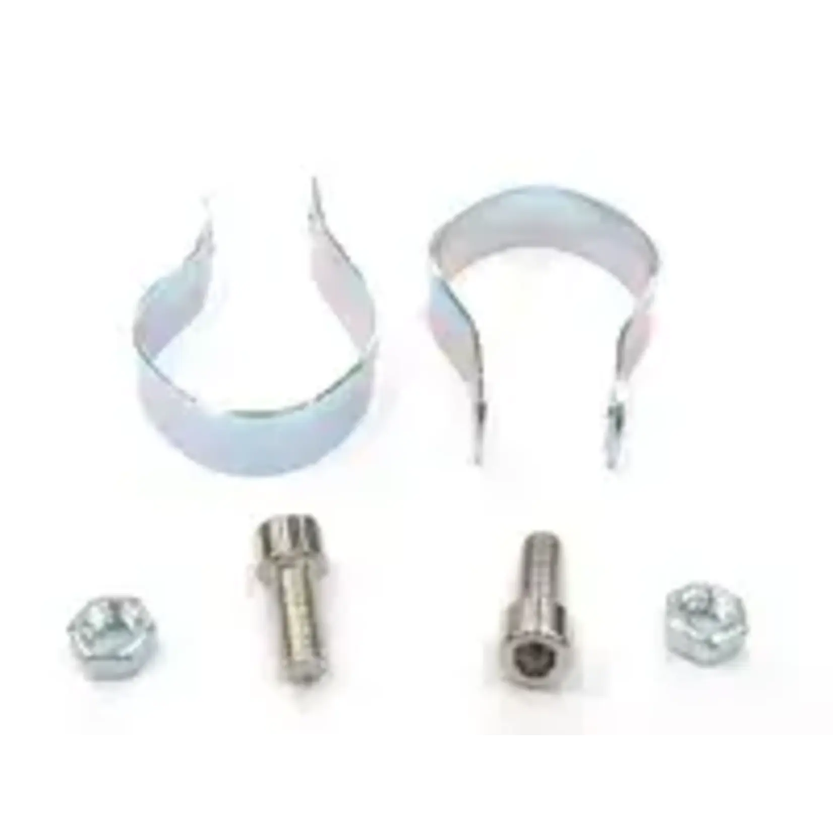 CLAMP SET - For Mounting Bidon Cage to Down Tube, 30mm Diameter, Steel