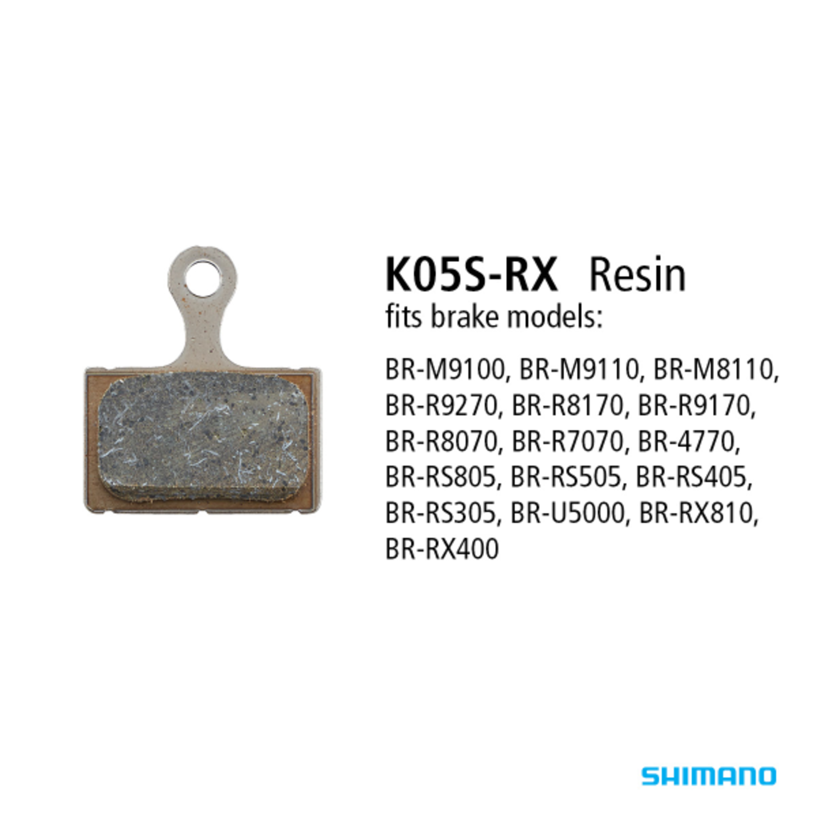 Shimano BR-R9270 RESIN PAD & SPRING K05S-RX also BR-M9100