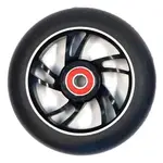 Scooter Wheel, Alloy, 100mm incl Abec-9 bearing, BLACK core (Pair)
