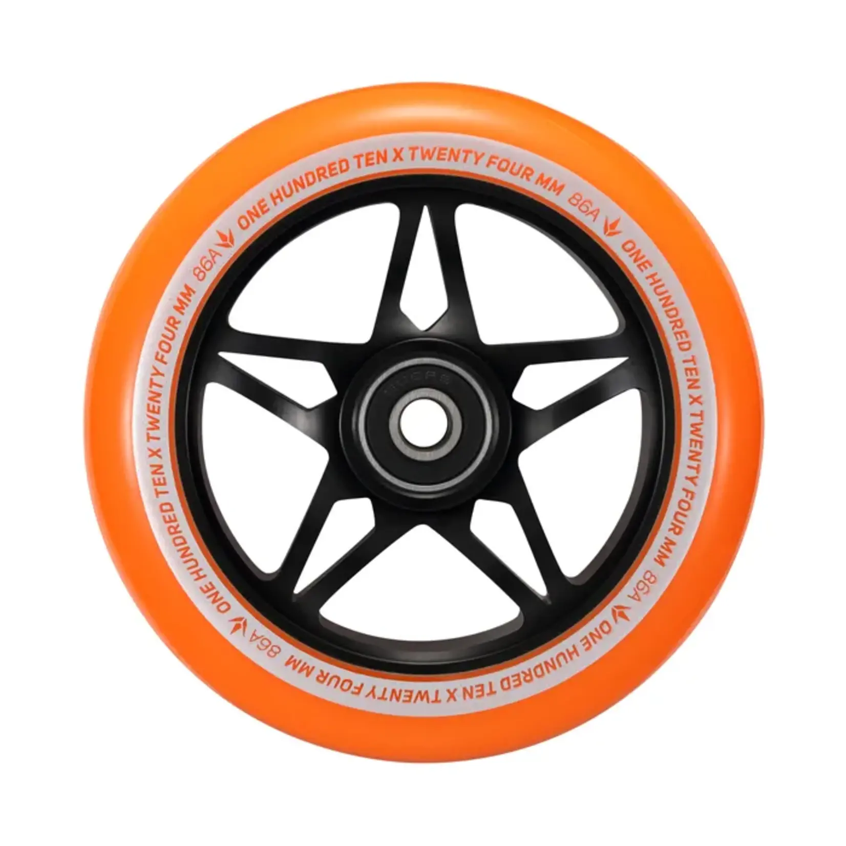 Envy Wheel 110mm S3 - Black/Orange (pair)