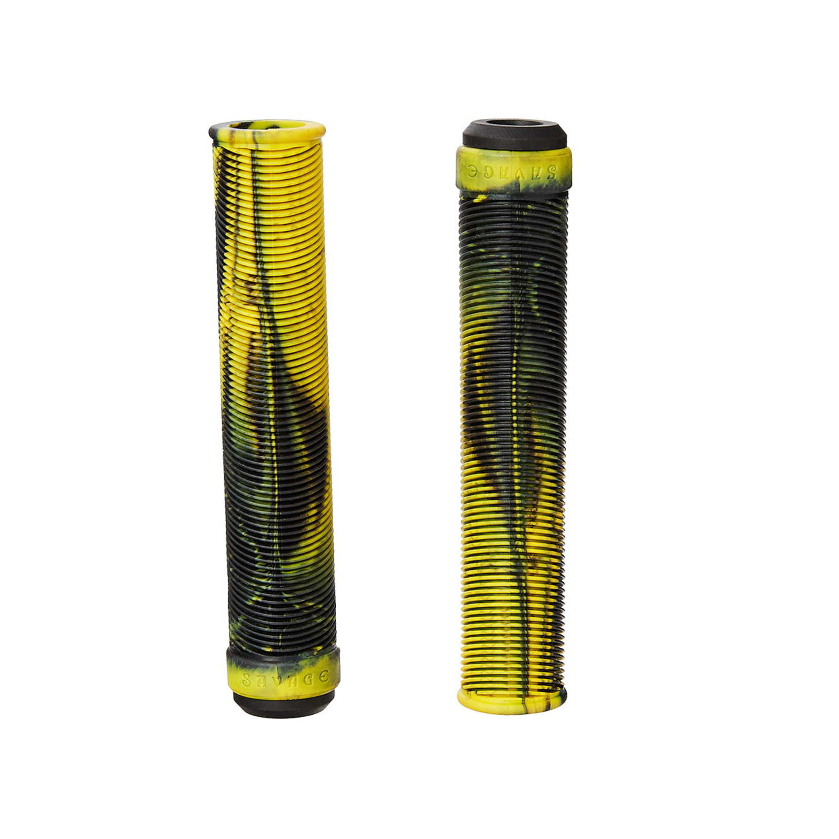 SAVAGE Grips Flangeless 163mm Yellow/Black Swirl