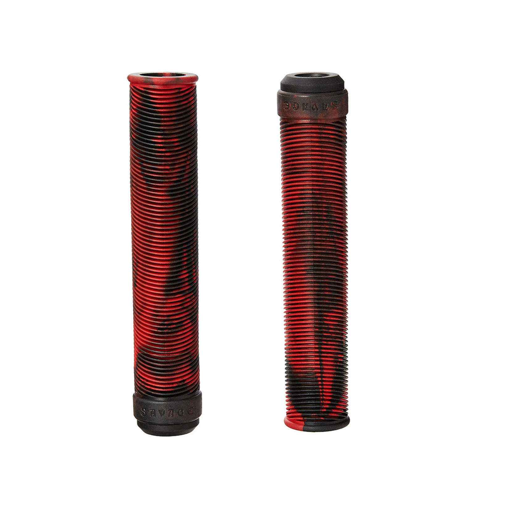 SAVAGE Grips Flangeless 163mm Red/Black Swirl