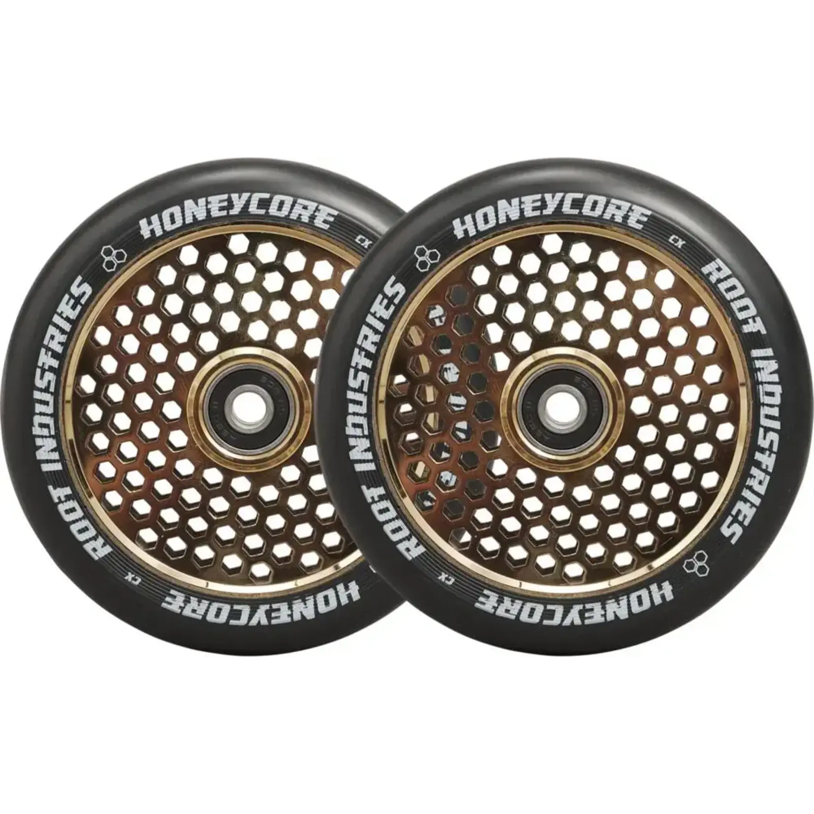 ROOT INDUSTRIES HONEYCORE Wheels 120mm Black/Gold (pair)