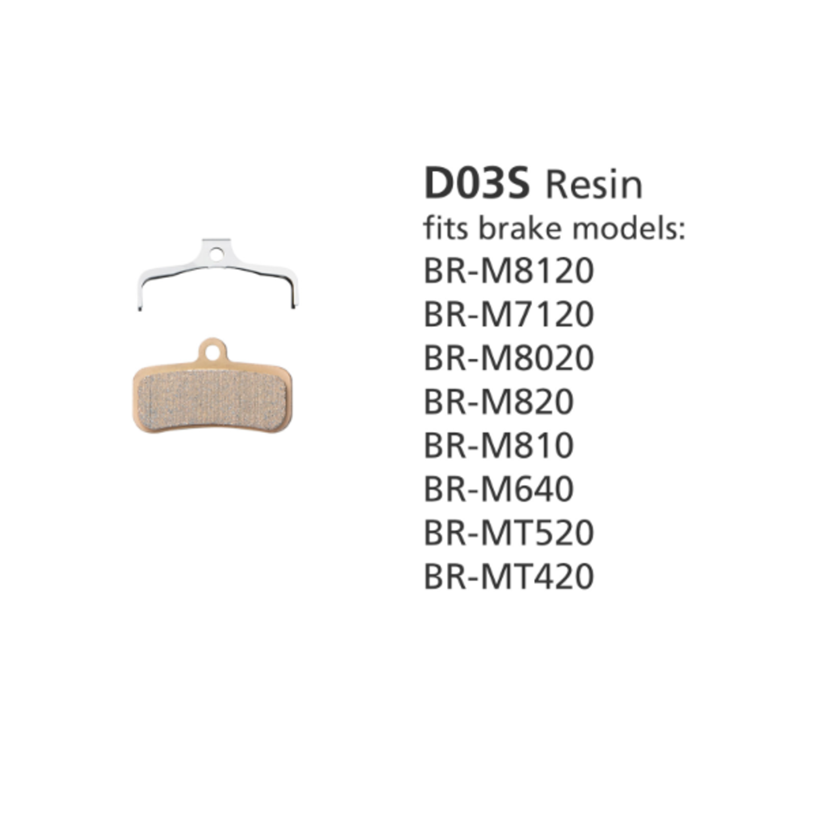 Shimano BR-M8020 DISC BRAKE RESIN PAD & SPRING BP-D03S-RX