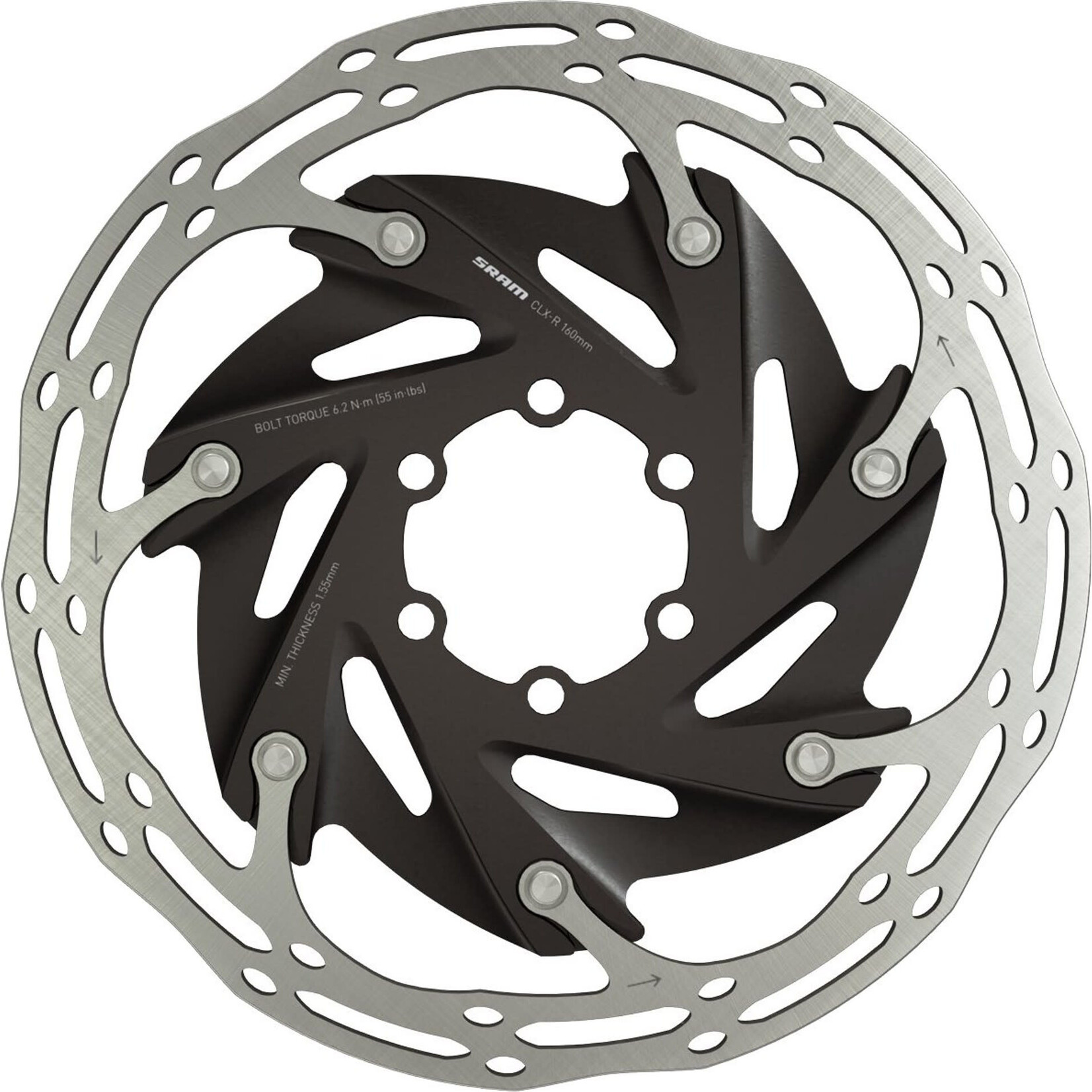SRAM ROTOR CENTRELINE XR2P 6B 140mm Black