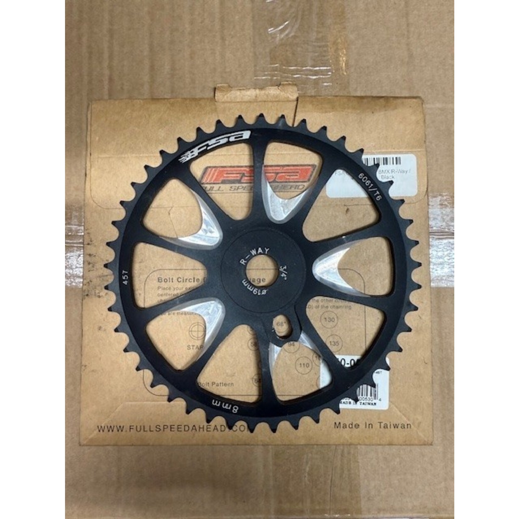 FSA Chainring BMX R-Way 44T 19mm Black