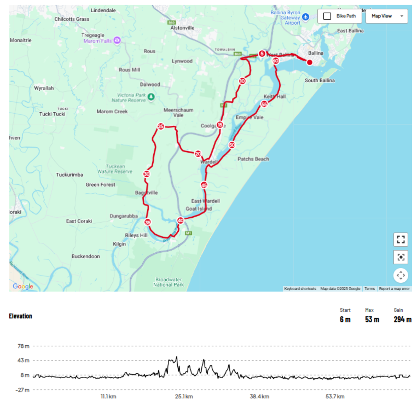 65km - Bagotville to Broadwater