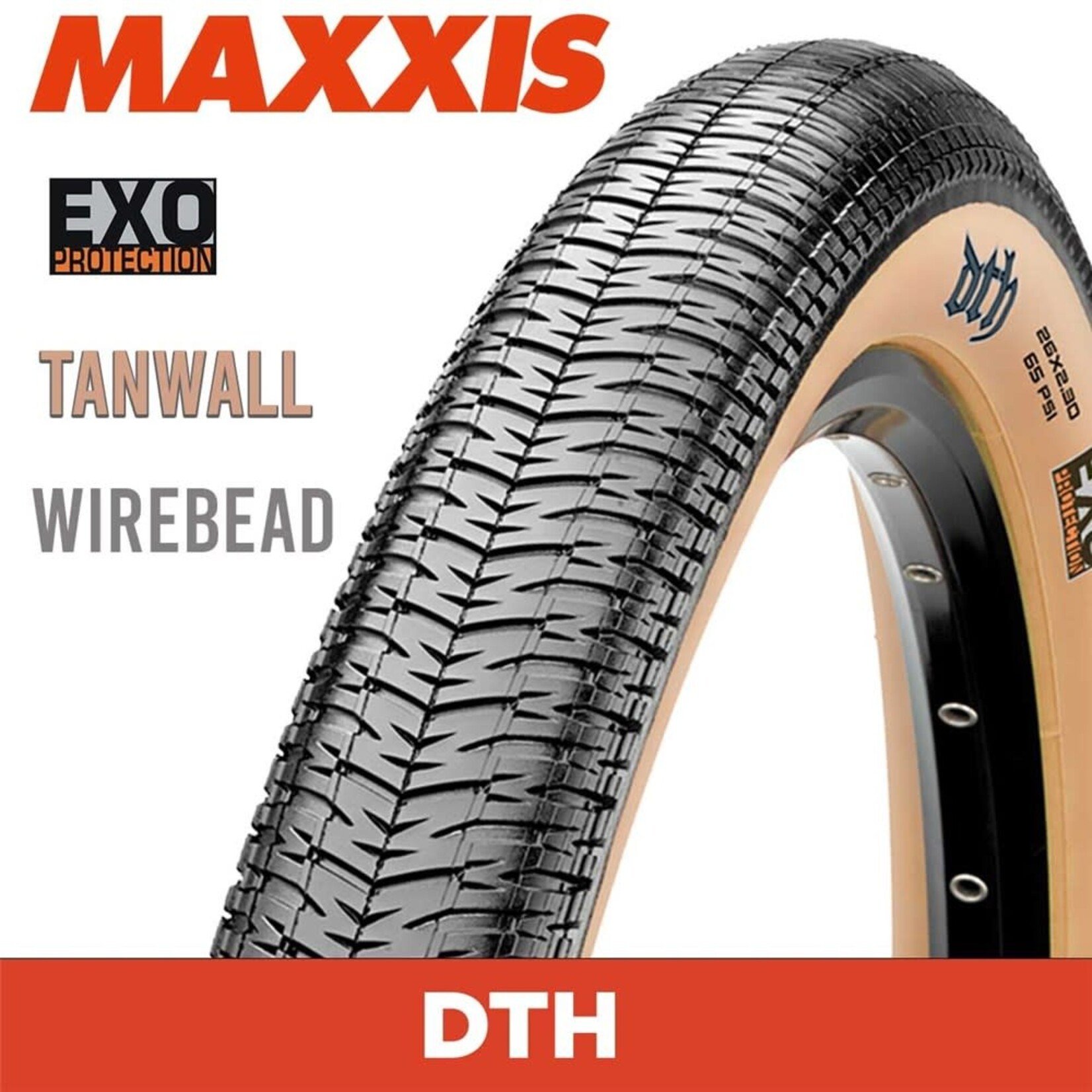 DTH - DROP THE HAMMER - 26 x 2.30 FOLDABLE TIRE EXO 60TPI Tanwall